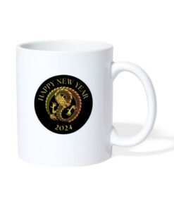 Happy New Year Mug Golden Dragon