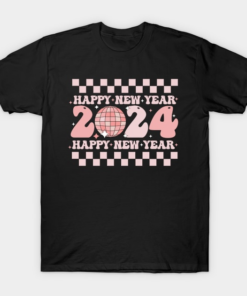Happy New Year T-Shirt Groovy